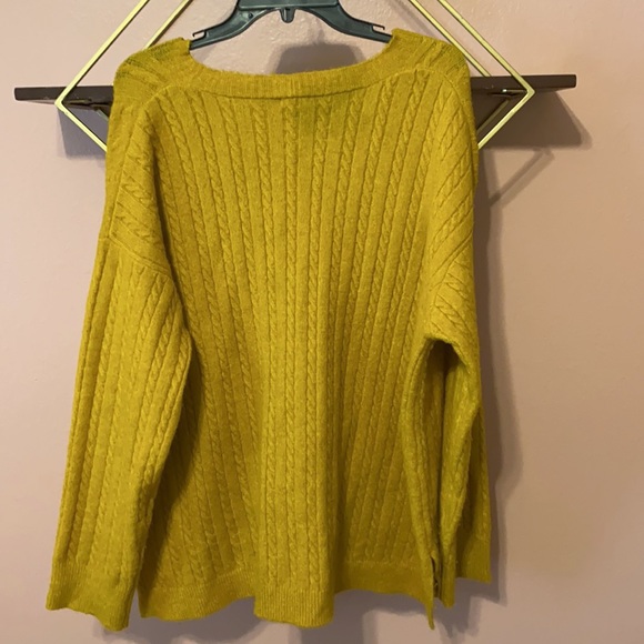 V-Neck Mustard Color Sweater - Picture 3 of 3